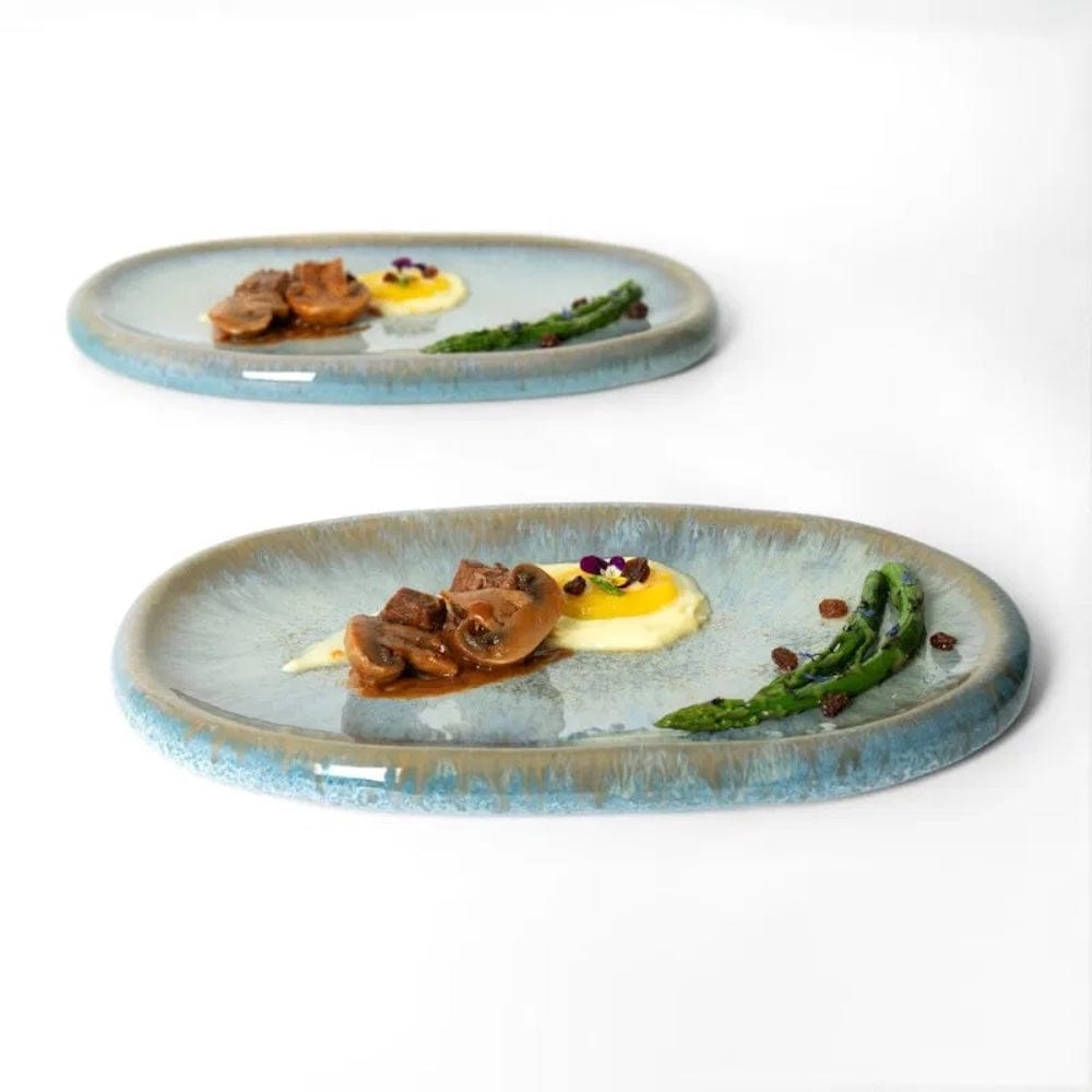 Assiette à entrée en grès marron portugais Plat en grès Quartzo - 26cm