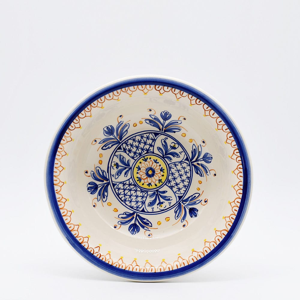 Assiette en céramique traditionnelle de Portugal I Jaune 25cm Saladier en céramique "Tradicional" - 26cm