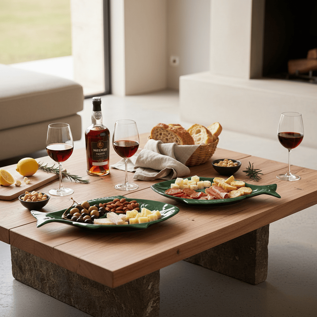 Assiette verte en forme de Poisson 30cm Plat en forme de Poisson 30cm - Verte