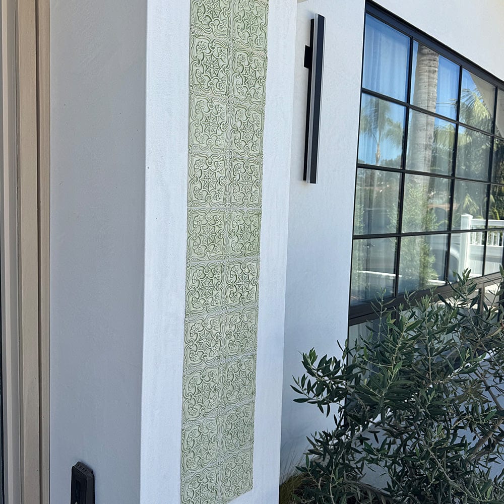 Azulejo en relief du Portugal I Bleu clair Azulejo Padrão à relief