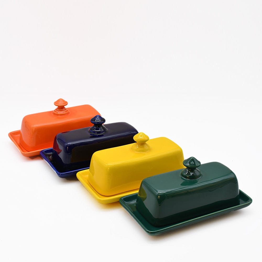 Beurrier rose en céramique portugaise Beurrier en céramique - Rose