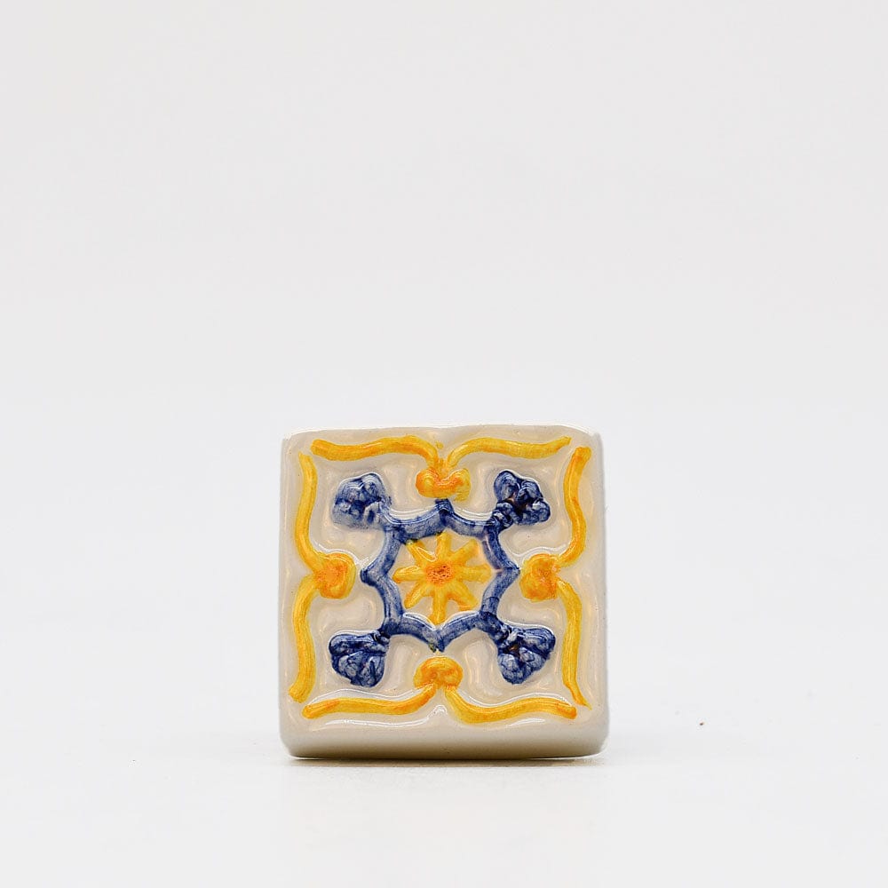 Boite à coton en céramique bleue I Céramique du Portugal # DRAFT Bouchon de remplacement 1