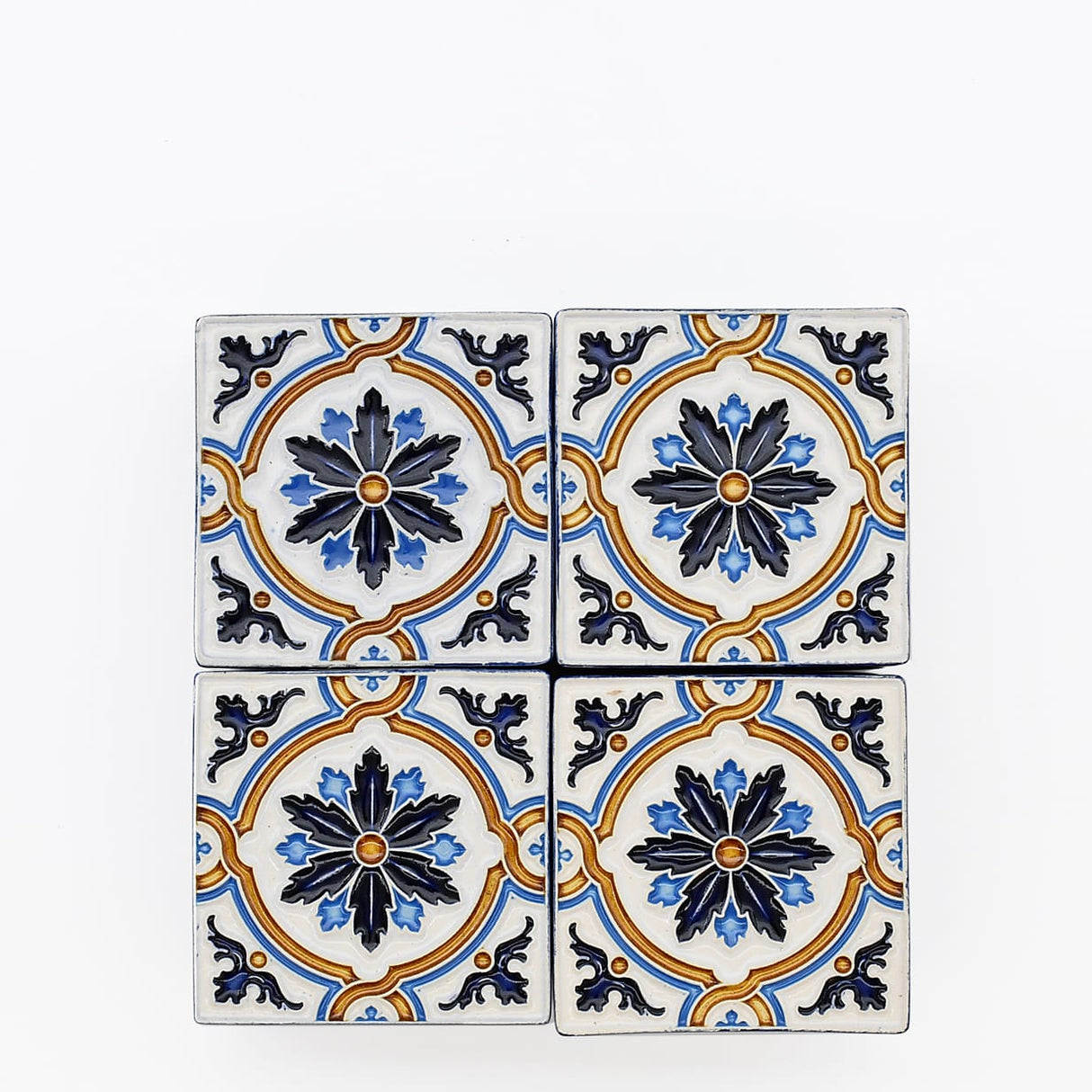 Boîte Céramique Artisanale Azulejos - Bleu & Liège Boite à secrets "Azulejos" - Bleu