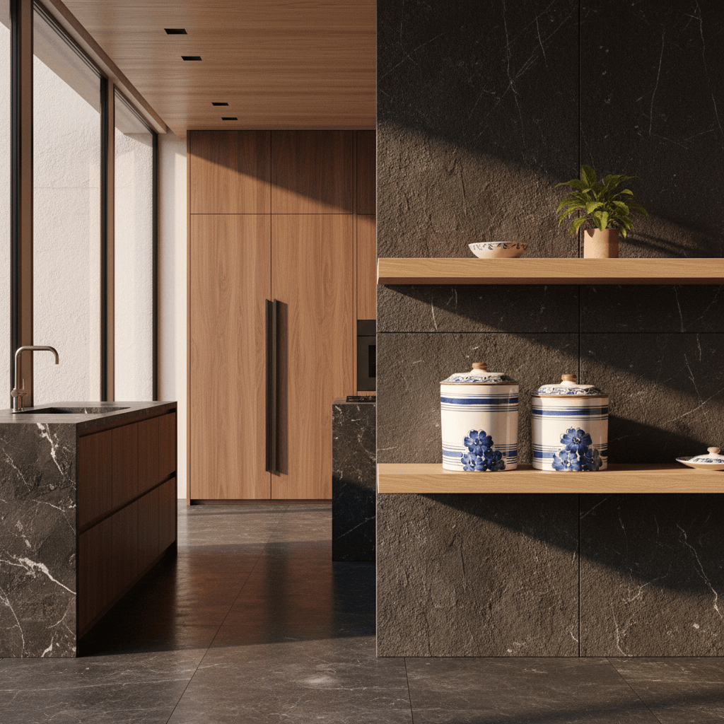 Boite de cuisine en terre cuite - Bleue Boite de cuisine en terre cuite - Bleue