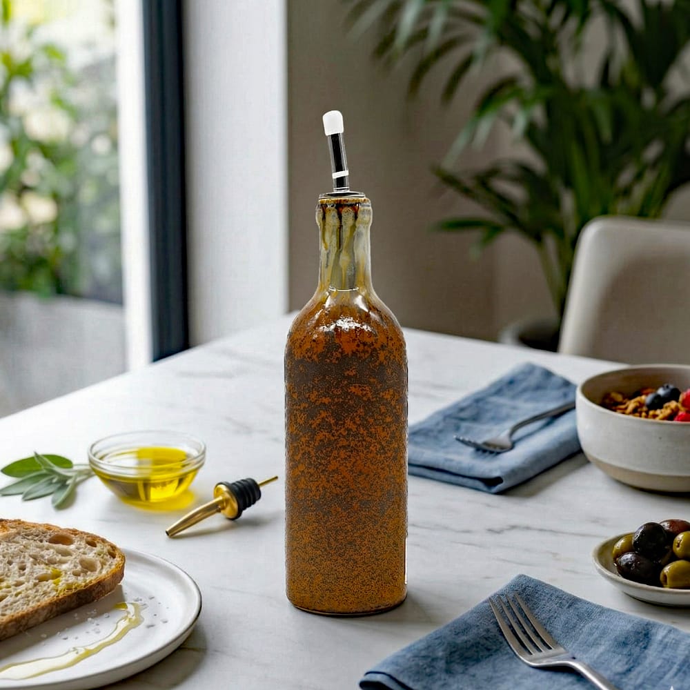 Carafe à huile d'olive en grés I Service du Portugal Carafe à huile en grès “Poterie”