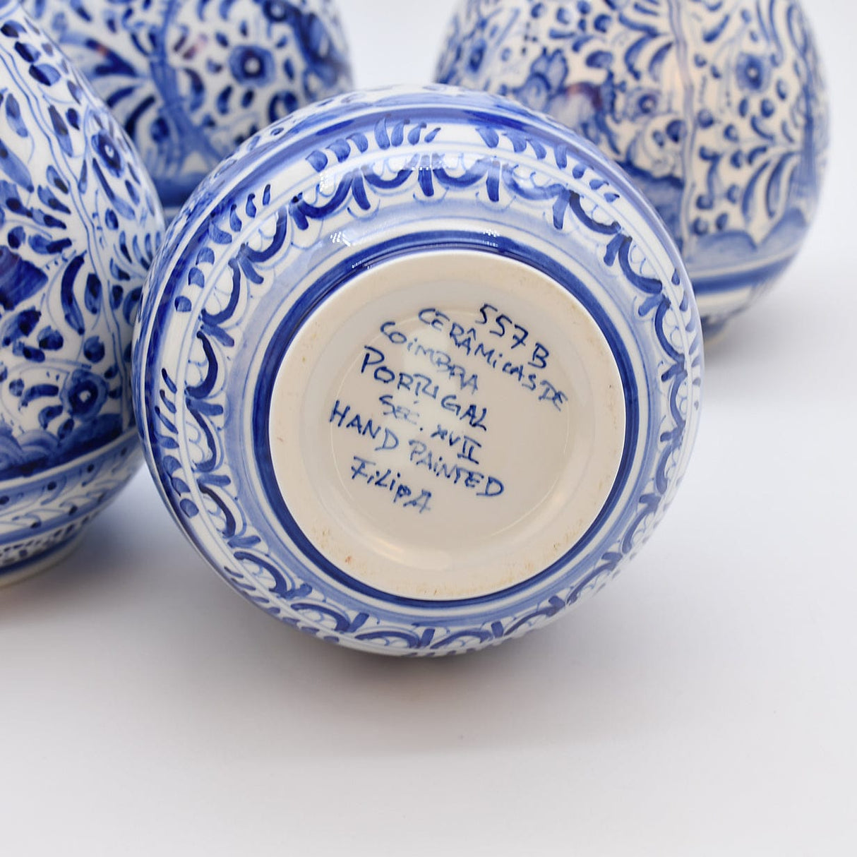 Carafe bleue en céramique de Coimbra peinte à la main Carafe en céramique de Coimbra