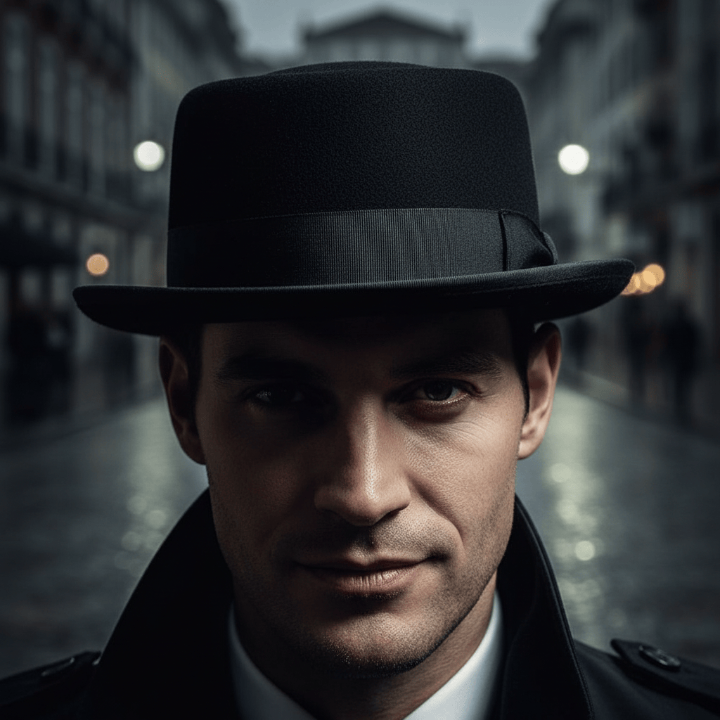 Chapeau en feutre Porkpie - Noir Chapeau en feutre Porkpie - Noir