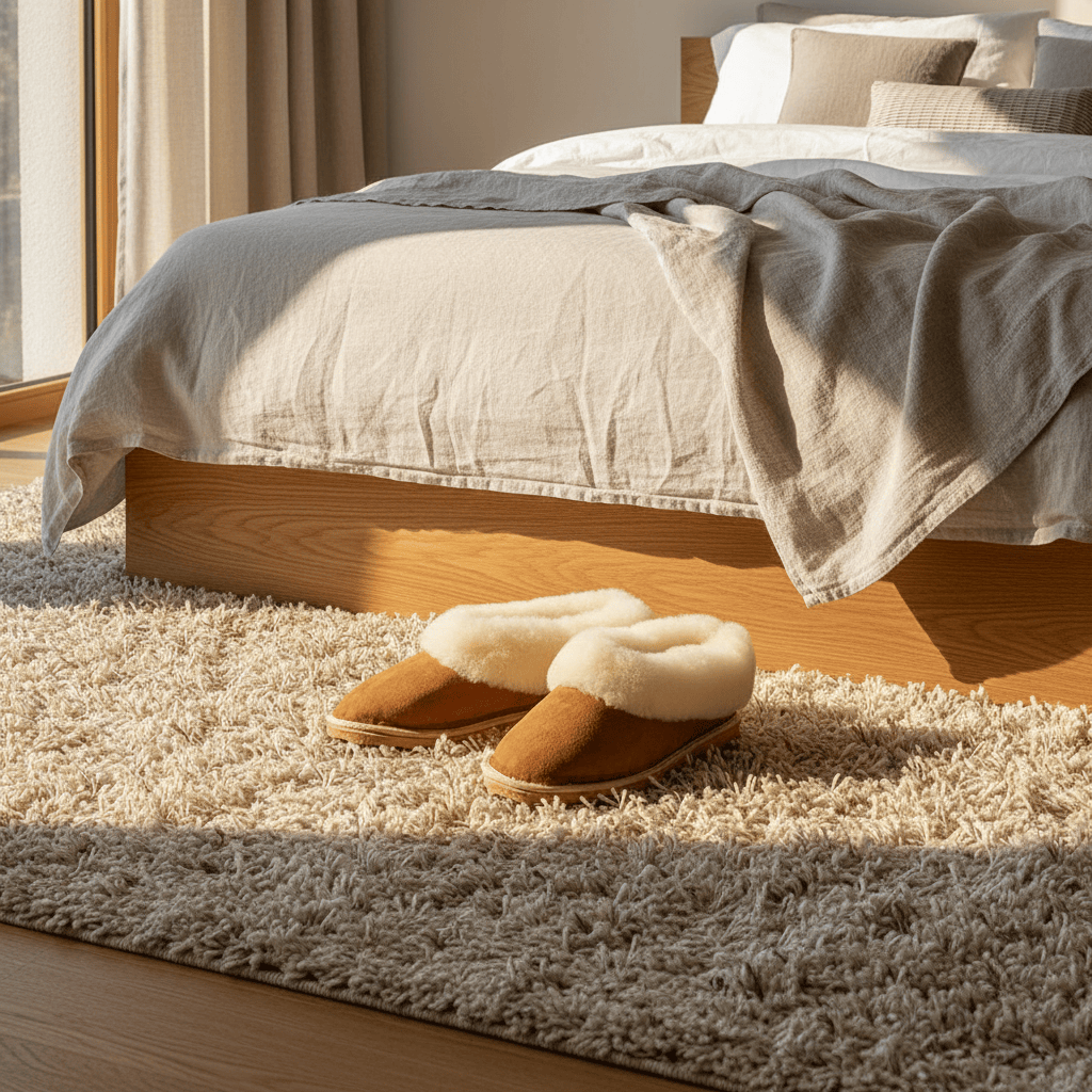 Chaussons en peau de mouton retournée Chaussons en peau de mouton retournée