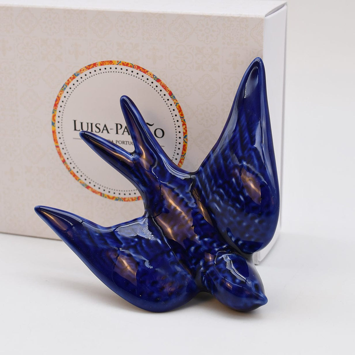 Coffret cadeau hirondelle en céramique bleu cobalt Coffret hirondelle - Bleu cobalt
