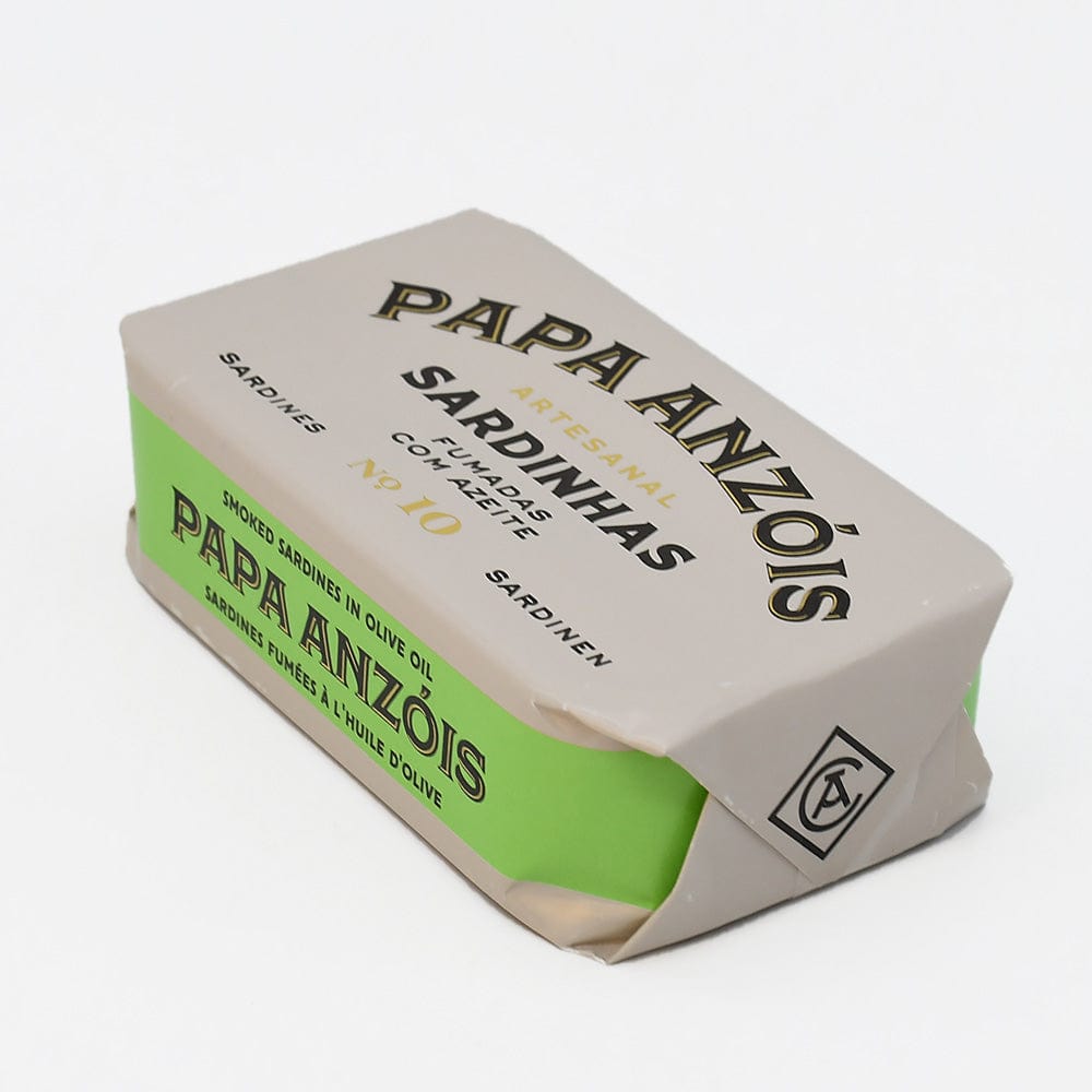 Conserve de sardines fumées Papa Anzois Papa Anzóis I Conserve de sardines fumées à l'huile d'olive vierge