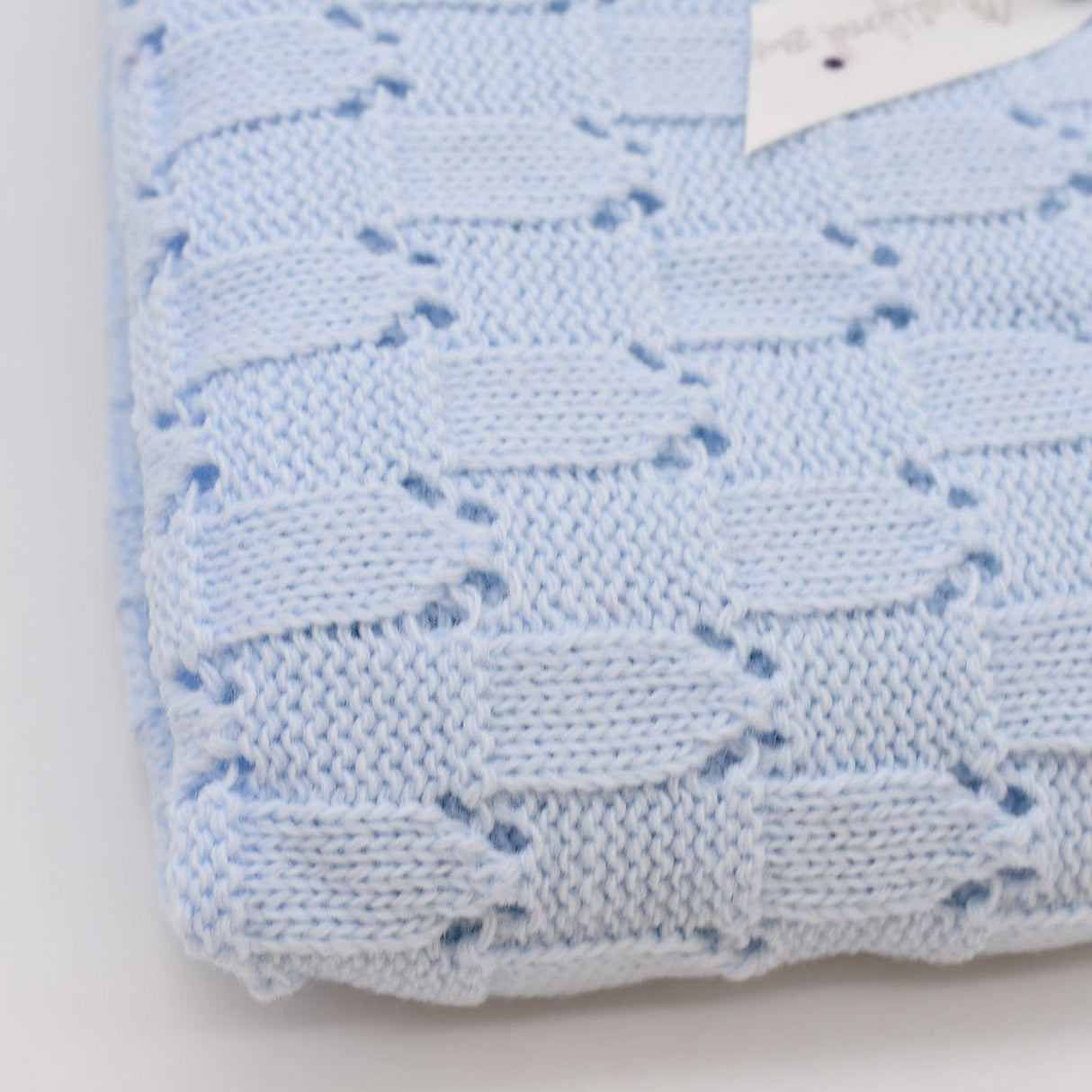Doudou jaune en coton aux motifs sardines portugaises Couverture en tricot - Bleu