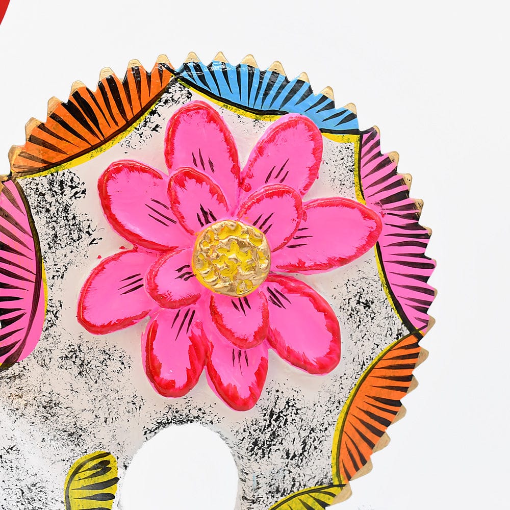 Grand Coq du Portugal blanc en terre cuite Prazeres Cota Coq de Barcelos 40cm blanc - Prazeres Côta