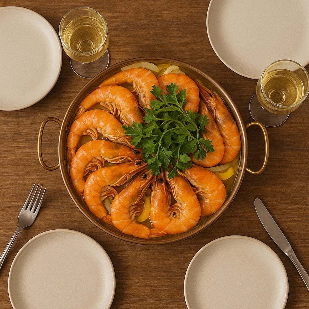 Grande cataplana en cuivre 10 couverts Cataplana en cuivre 8 à 10 couverts - 36cm