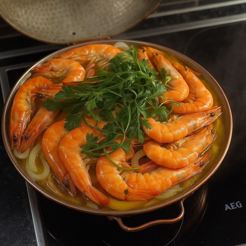 Grande cataplana en cuivre 10 couverts Cataplana en cuivre 8 à 10 couverts - 36cm