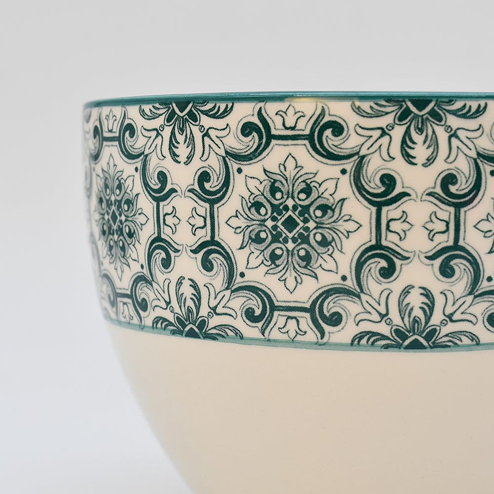 Grande tasse portugaise motifs azulejos verts et blancs Grande tasse en céramique "Padrão" - Verte