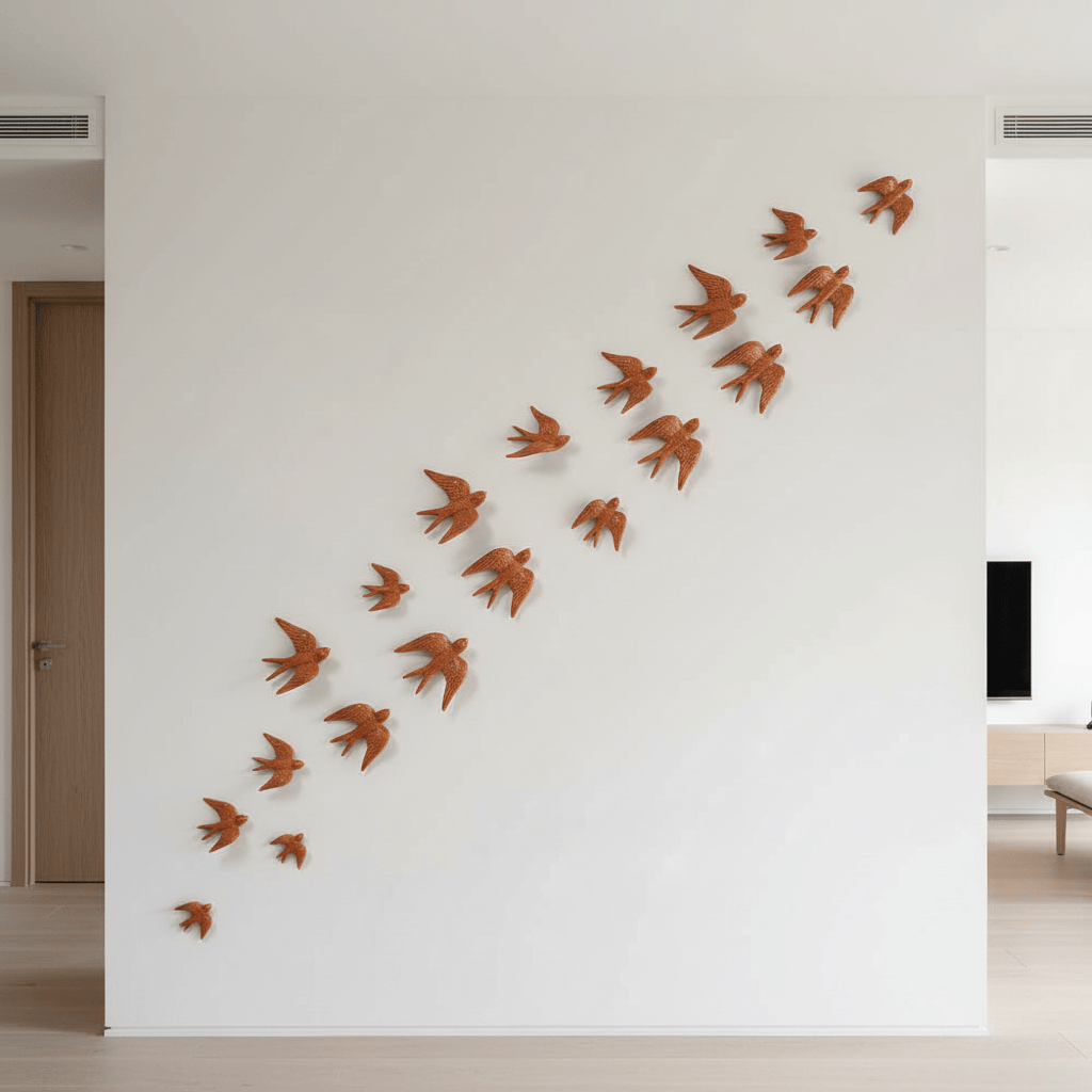 Hirondelle murale en céramique Terra cota du Portugal Hirondelle en céramique - Terracotta