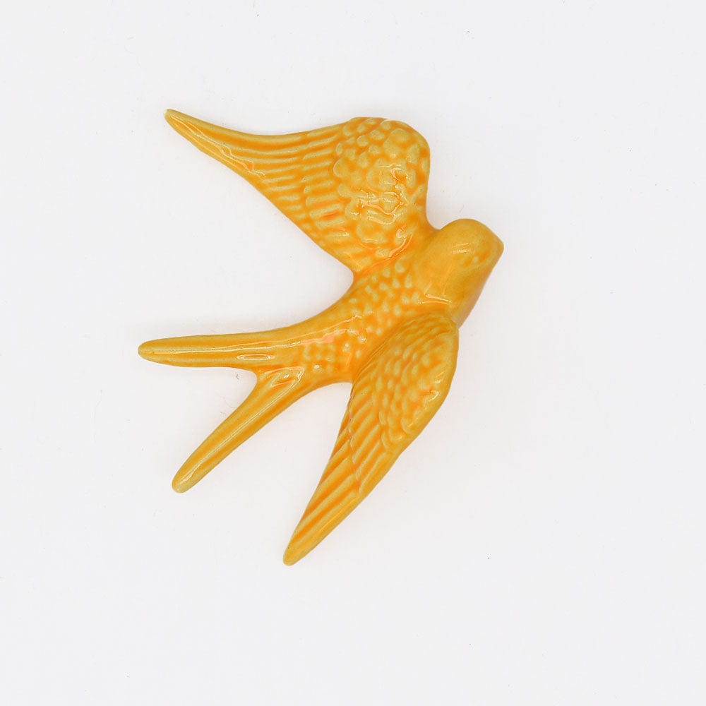 Hirondelle portugaise traditionnelle en céramique en 20 couleurs Petite hirondelle en céramique 11cm - 20 couleurs Jaune bouton d'or