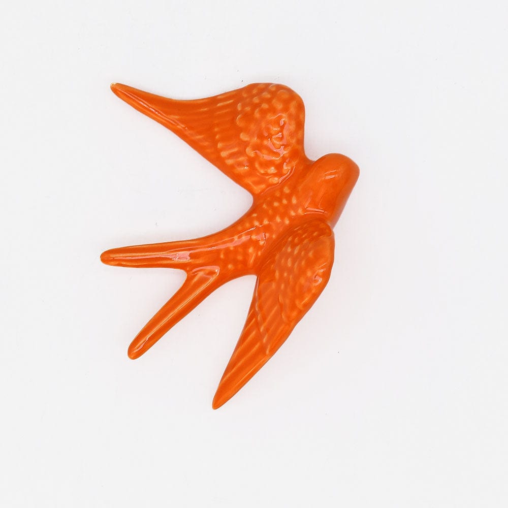 Hirondelle portugaise traditionnelle en céramique en 20 couleurs Petite hirondelle en céramique 11cm - 20 couleurs Orange