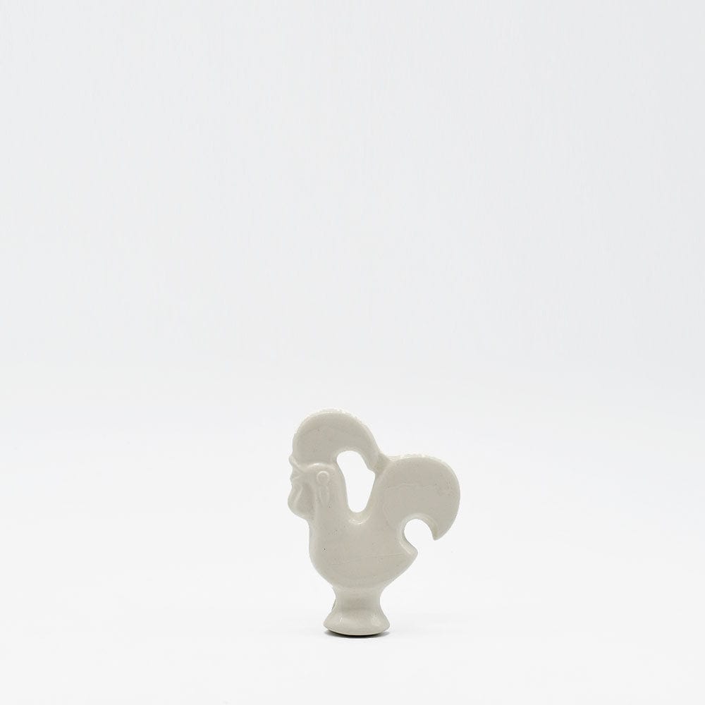 Magnet coq de Barcelos en céramique blanc I Décoration murale Magnet "Galo de Barcelos" - Blanc