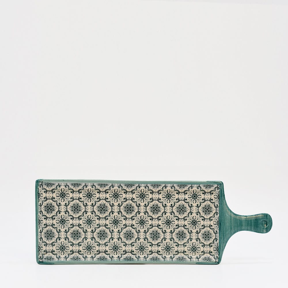 Plat en céramique motifs azulejos verts Plat en céramique "Padrão" - Vert