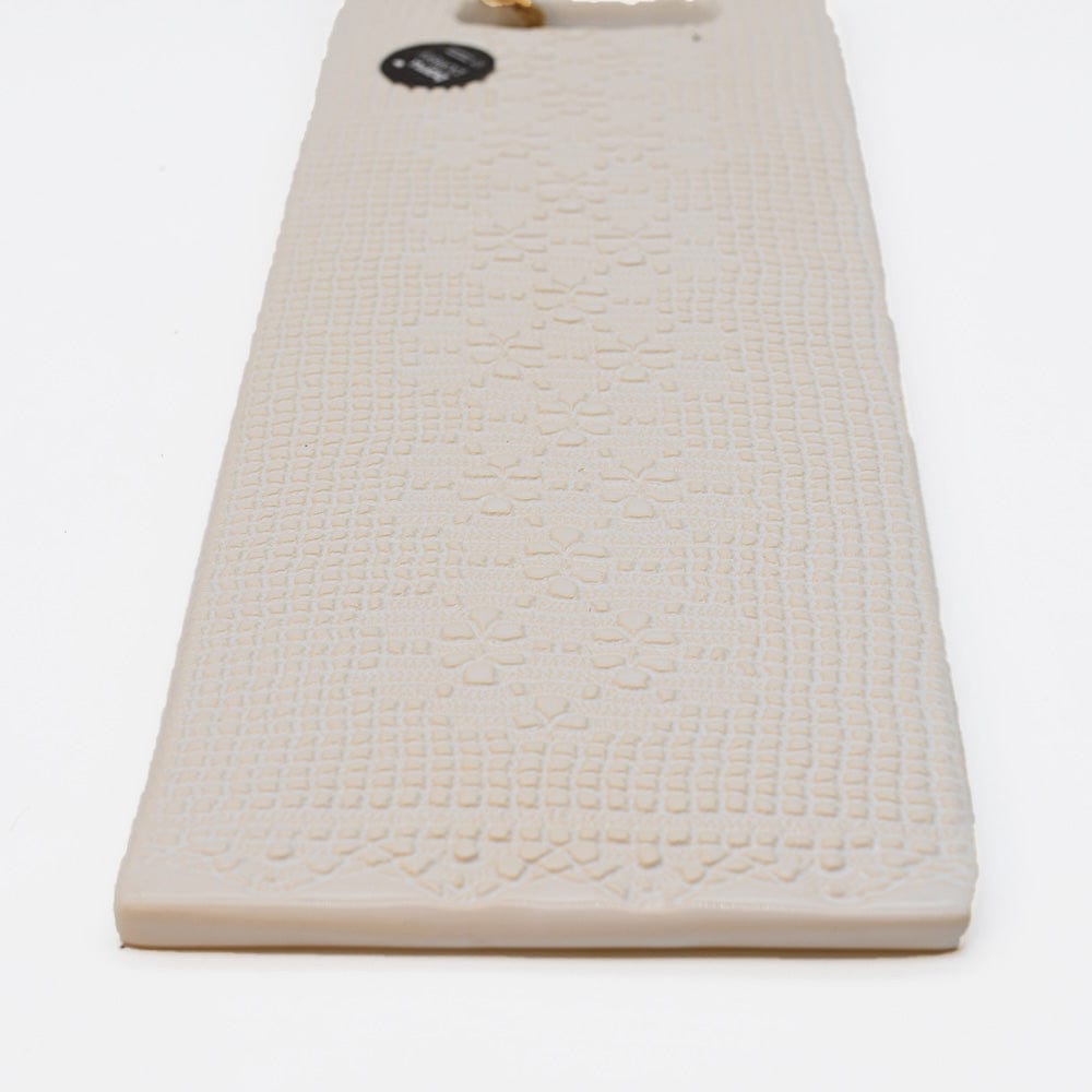 Plateau en céramique blanc I Motifs dentelles portugaises Plateau de service "Renda" - Blanc