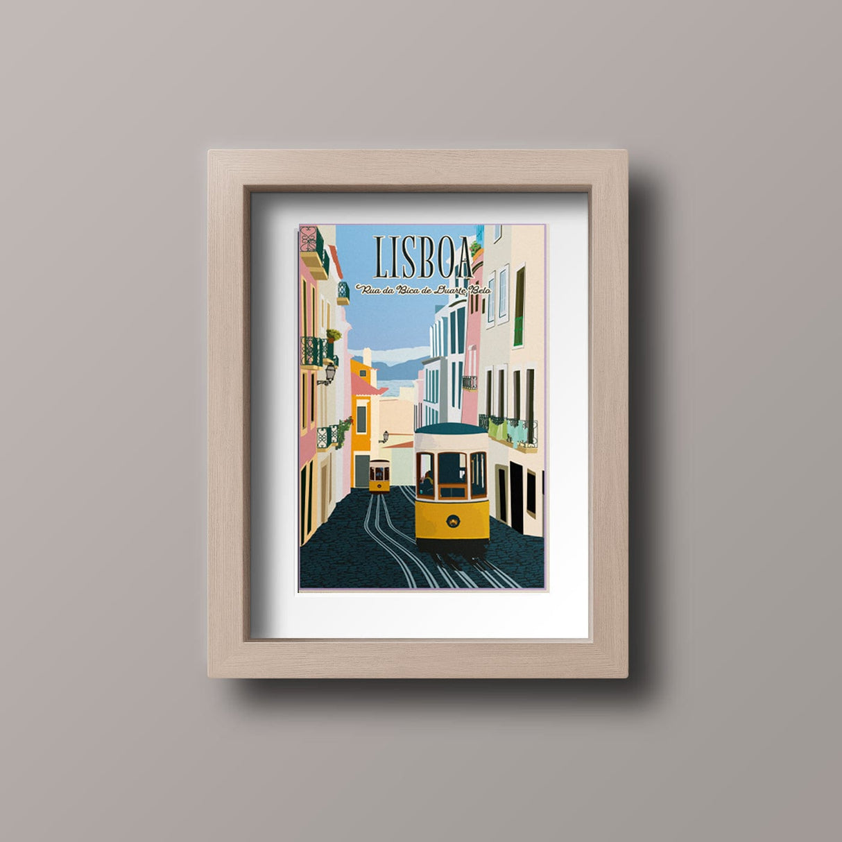 Poster sur la rue des tramways de Lisbonne Affiche "Lisboa"