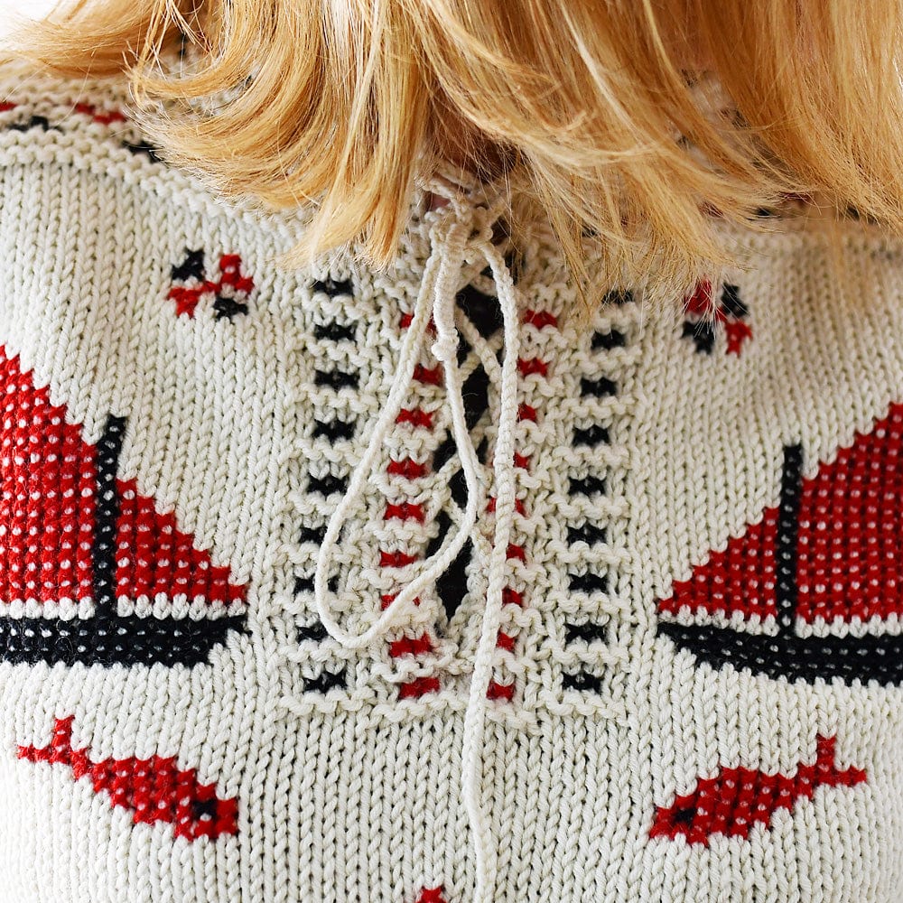 Pull-over portugais traditionnel Poveira Blanc Pull-over Poveira - Blanc