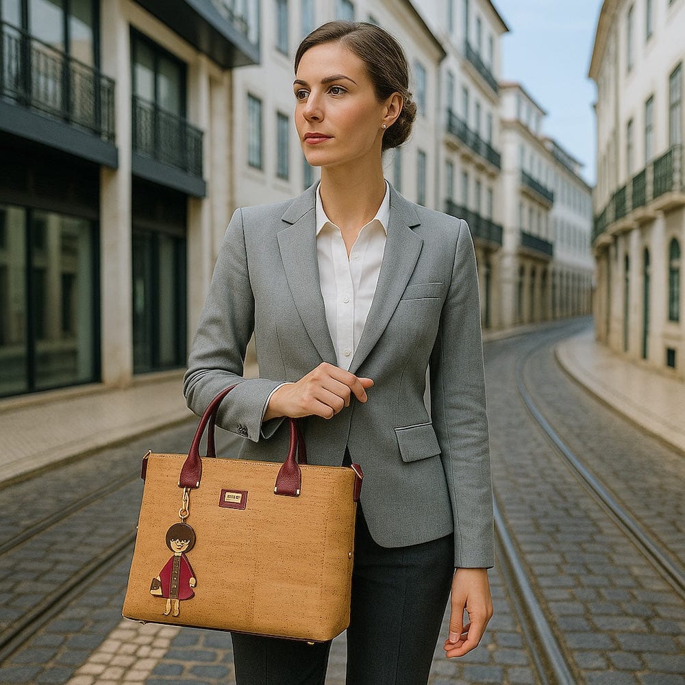 Sac panier en liège Doré et Rouge I Liège du Portugal Sac en liège