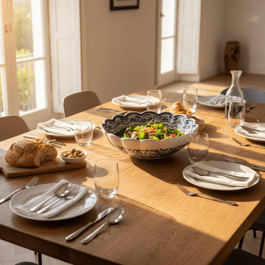 Saladier bleu en céramique de Coimbra - 30cm Saladier en céramique de Coimbra - 30cm