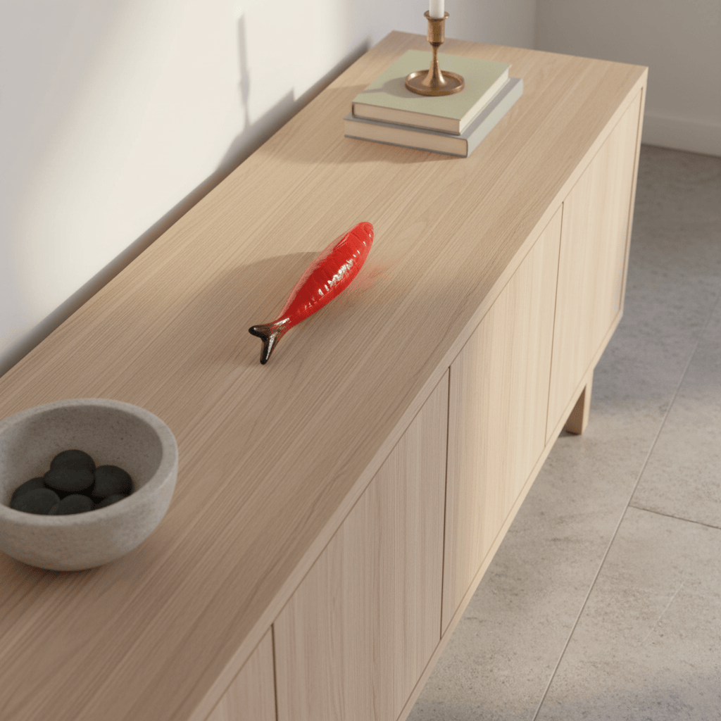 Sardine rouge en céramique portugaise Sardine en céramique de Caldas da Rainha - Rouge