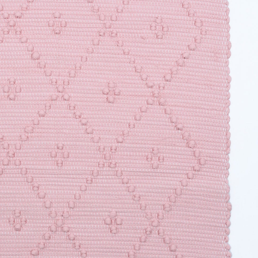 Tapis coton 150x60cm Bleu I Tapis artisanal Portugais Tapis de salle de bains 60x40cm - 5 couleurs Rose