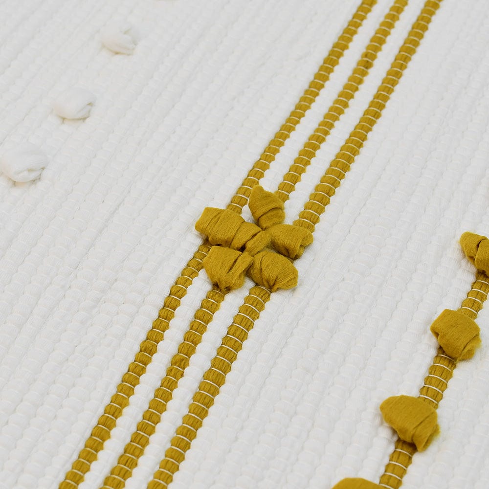 Tapis de salle de bains I Tapis du Portugal Tapis de salle de bain 70x50 - 4 couleurs Ochre & Blanc