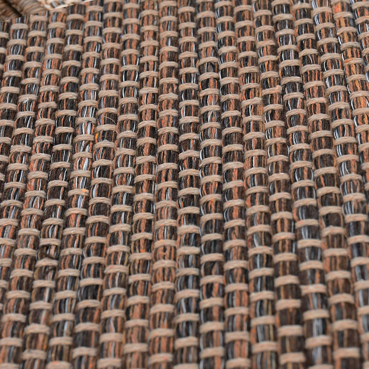 Tapis maron en fibres mélangées I Fabrication artisanale portugaise Tapis en fibres mélangées - Marron