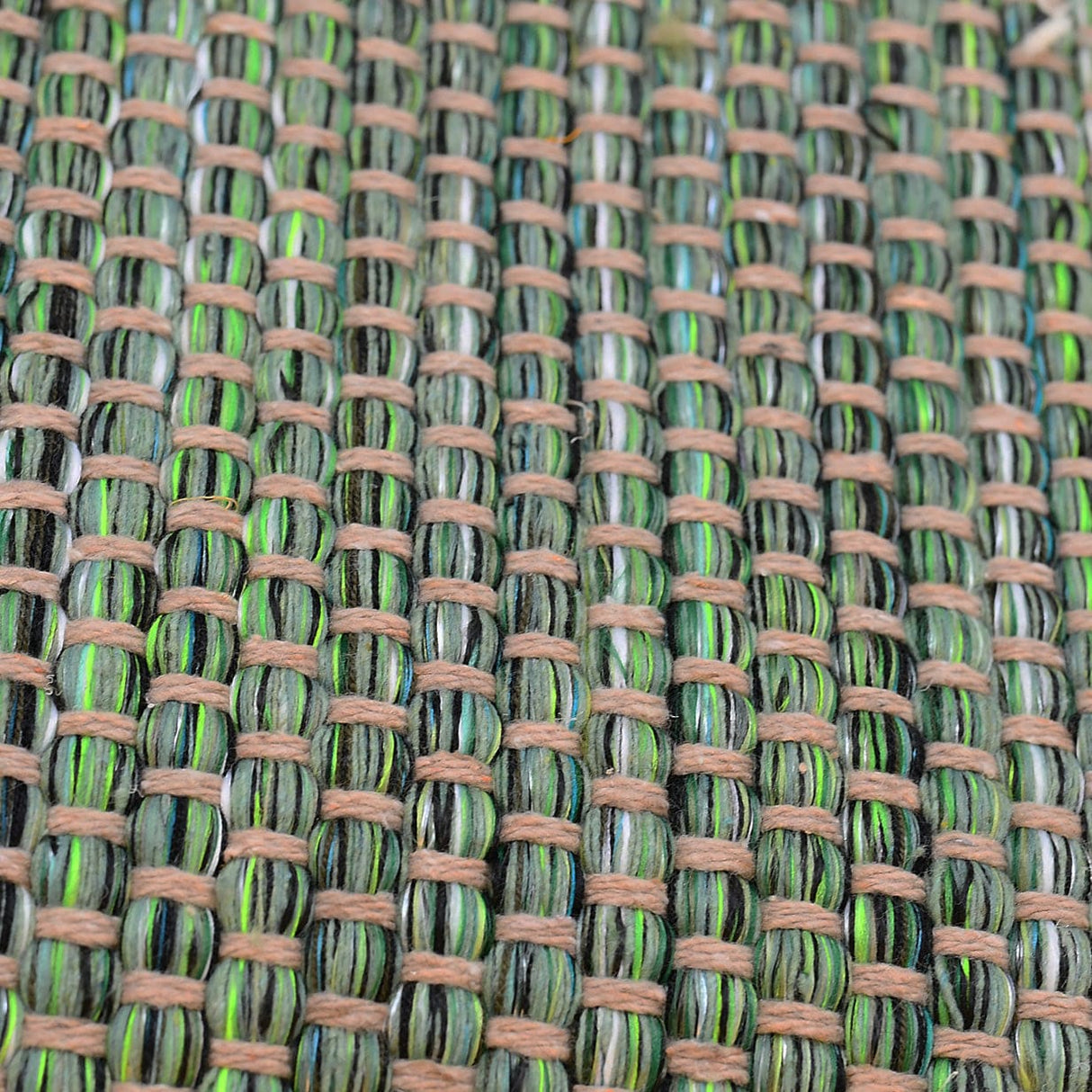 Tapis vert en fibres mélangées I Fabrication artisanale portugaise Tapis en fibres mélangées - Vert