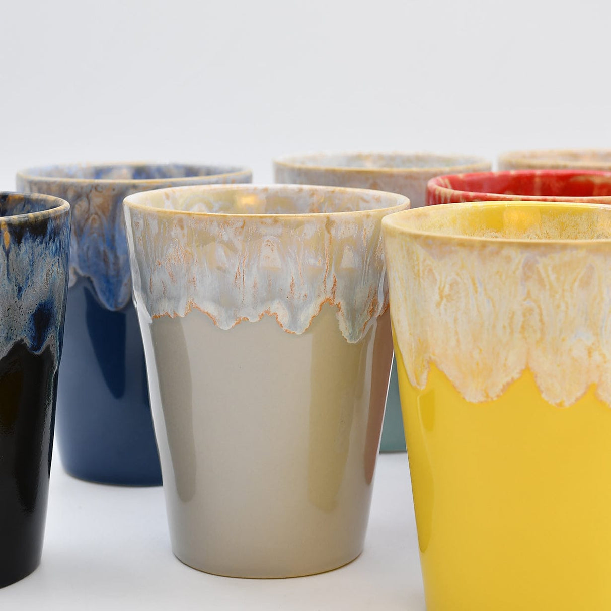 Tasse latte en grès 40cl – Design vagues portugais Tasse Latte 40cl “Grespresso“ Gris