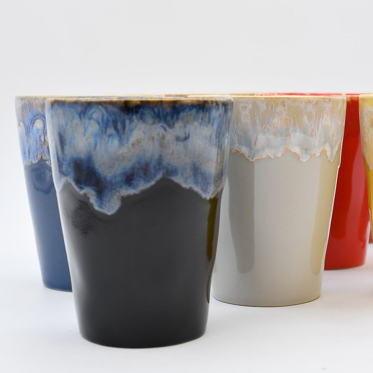 Tasse latte en grès 40cl – Design vagues portugais Tasse Latte 40cl “Grespresso“ Noir