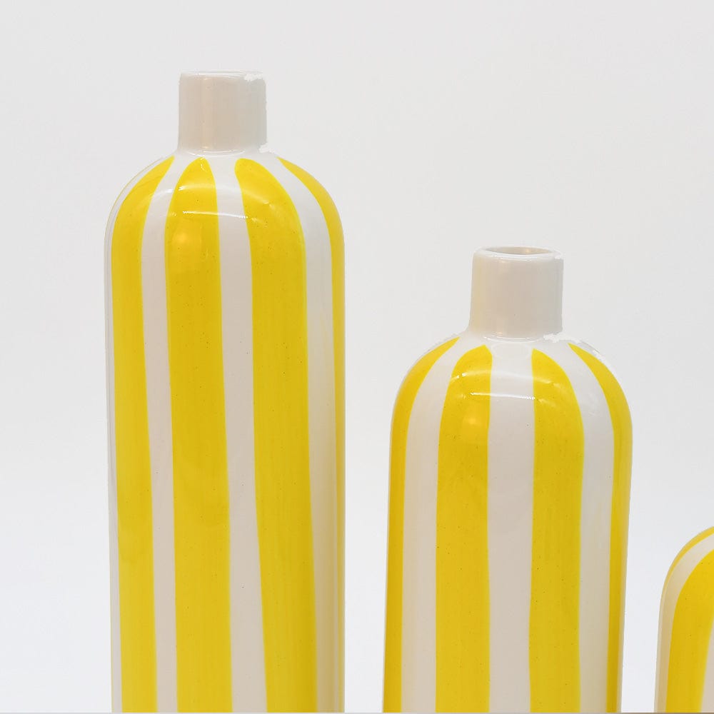 Vase costa Nova jaune I Vases en céramique du Portugal Vase rayé "Costa Nova" - Jaune