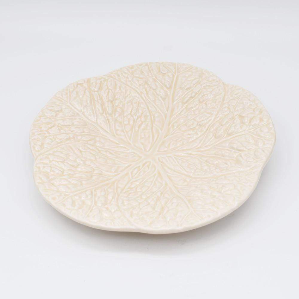 Assiette en céramique en forme de chou 22cm - Blanc cassé