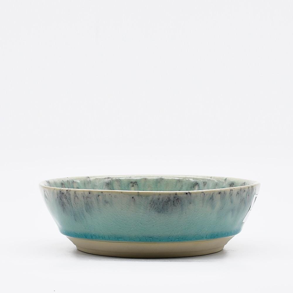 Assiette creuse en grès vert I Service de vaisselle Madeira du Portugal Assiette creuse en grès "Madeira" 19cm - Vert