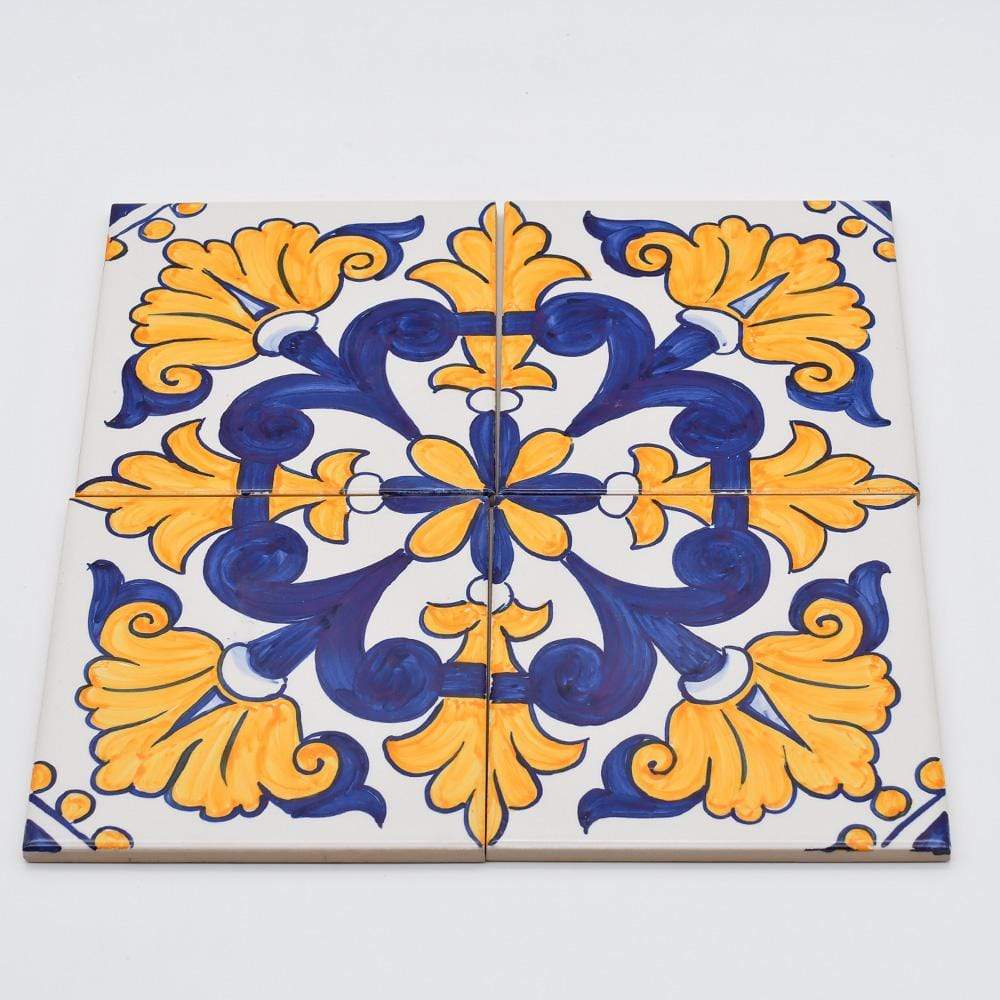 Azulejo Padrao I Azulejo portugais artisanal 14 cm Azulejo Padrão 14x14cm