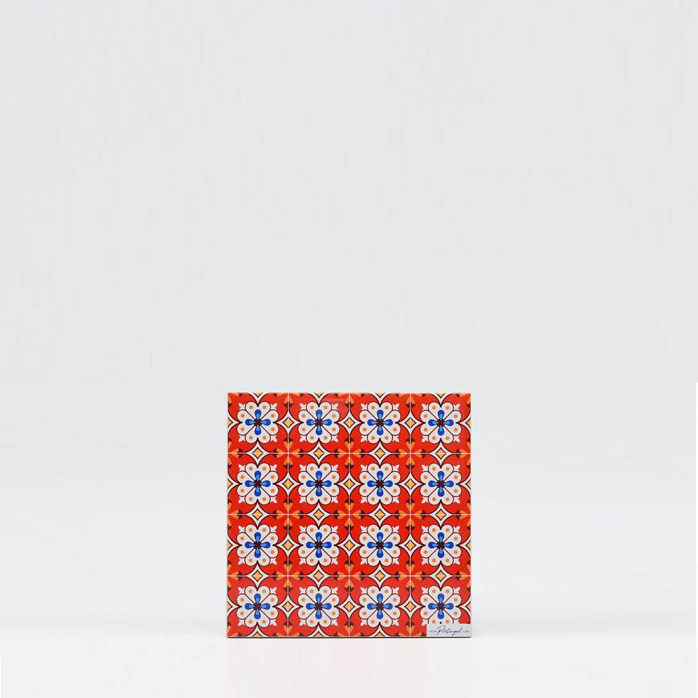 Azulejo portugais avec base en liège I Artisanat du Portugal Dessous de plat Azulejo 15x15cm