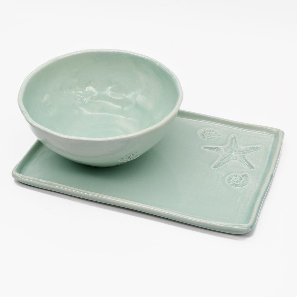 Bol "Estrela do mar" vert - 17cm