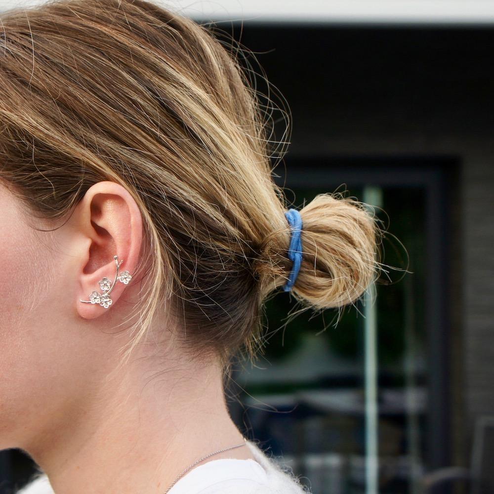 Flores I Boucles d'oreille en argent doré