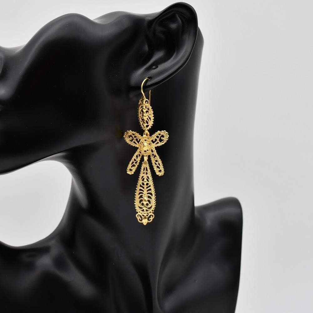 Brincos À Rei I Boucles d'oreille en argent doré - 6.5cm