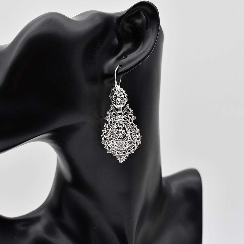 Brincos À Rainha I Boucles d'oreille en argent - 4.5cm