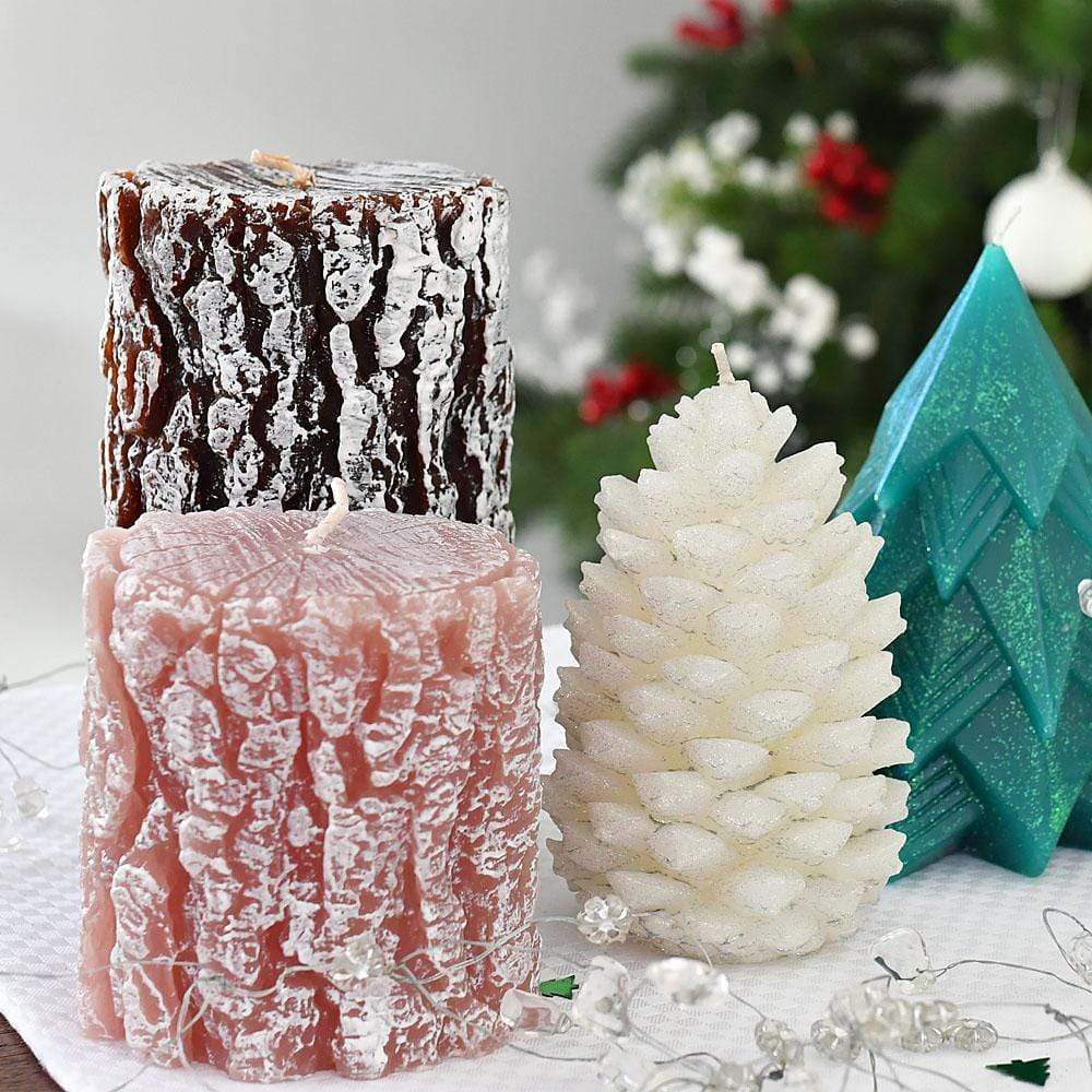 Bougie décorative en forme de tronc d'arbre Bougie décorative "Tronco"