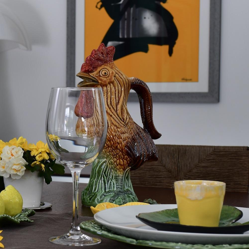 Carafe en céramique en forme de Coq
