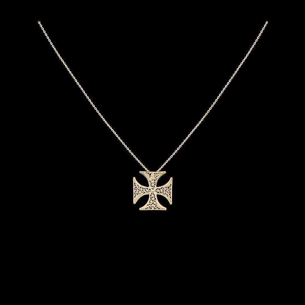 Templário I Collier en argent doré