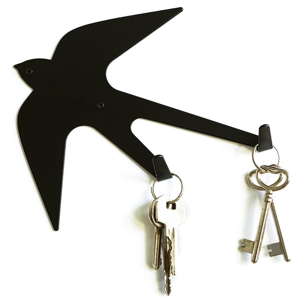 Crochet mural en forme d'hirondelle