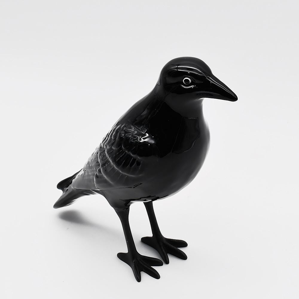 Merle I Oiseau en céramique et laiton O Corvo I Corbeau en céramique